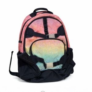 Pottery Barn Kids Glittery Pink and Green Backpack